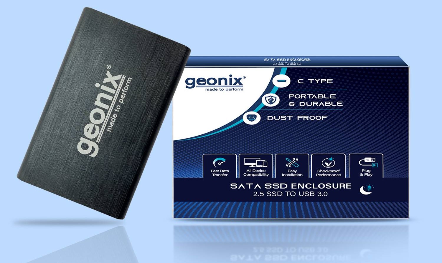 Geonix External SATA HDD/ SSD Enclosure